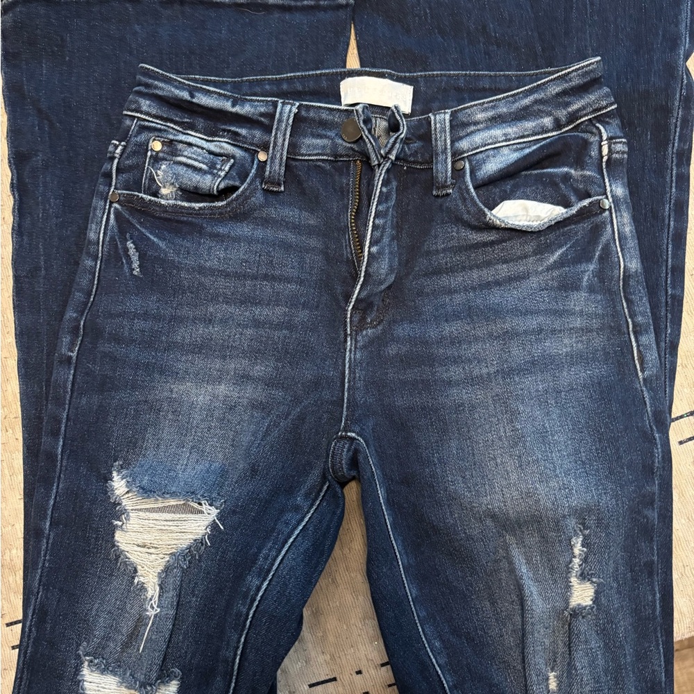 Dark Blue Distressed Women’s Jeans